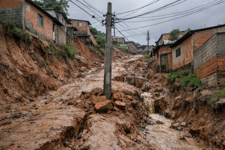 Rompimento de reservatório da Sabesp deixa um morto, oito feridos e destrói casas em Mairiporã